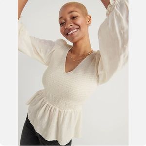 Old Navy Smoking Peplum Top
